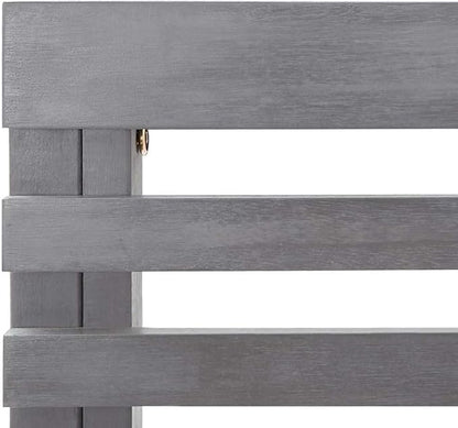 vidaXL Patio Corner Bench, Outdoor Wooden Bench for Garden Park Potting Picnic, Solid Acacia Wood, Easy Assembly, 39.4" x 55.1" x 35.8" Grey