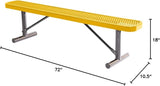 COATEDOUTDOORFURNITURE Heavy-Duty Portable Outdoor Bench Thermoplastic Coated, Expanded Metal, Commercial-Grade Seating - Photo 2