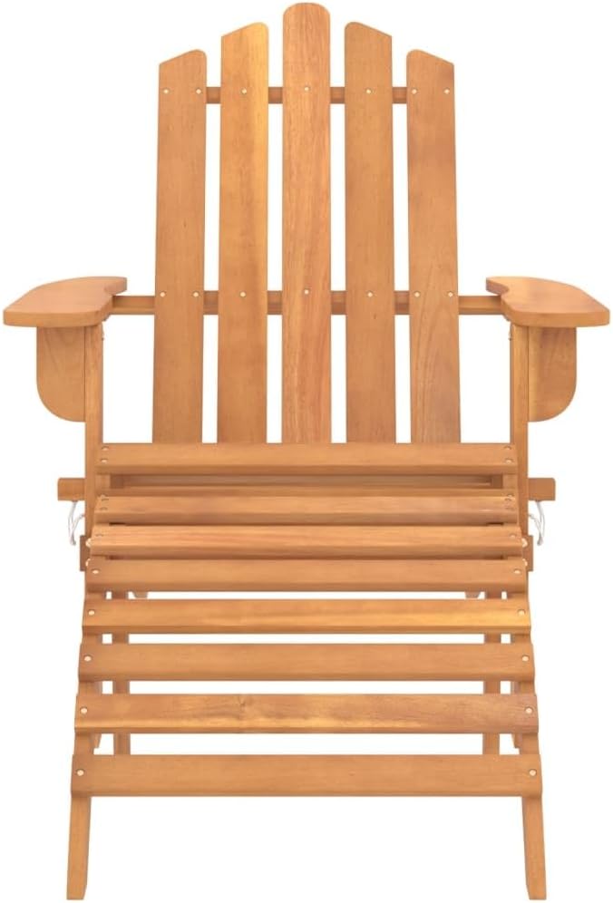 Outdoor Reception Chairs,Conversation Furniture,Patio Porch Seats,Garden Decorative Chairs,Patio Adirondack Chair with Footrest Solid Wood Acacia