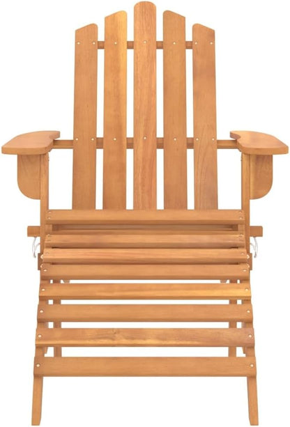 Outdoor Reception Chairs,Conversation Furniture,Patio Porch Seats,Garden Decorative Chairs,Patio Adirondack Chair with Footrest Solid Wood Acacia