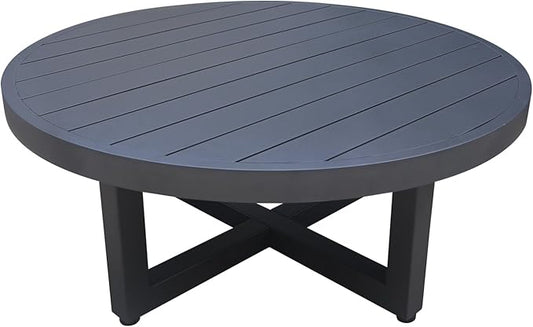 IC INTERNATIONAL CONCEPTS Outdoor Aluminum Patio Coffee Table - Charcoal