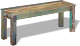 Vintage Solid Reclaimed Wood Garden Bench for Indoor and Outdoor Use - Photo 4