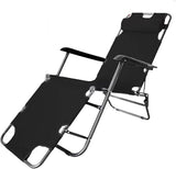 DOSSAE Oversized Patio Recliner Chair, Lounger with Sun Shade and Mesh Back, Folding Lawn Lounge Chairs - Photo 1