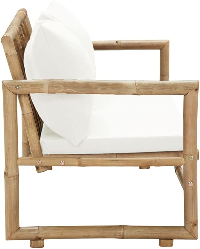 2 Seater Patio Sofa with Cushions, Outdoor Bench, Bench with armrests, Garden Furniture Bench - Photo 4