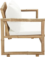 2 Seater Patio Sofa with Cushions, Outdoor Bench, Bench with armrests, Garden Furniture Bench - Photo 4