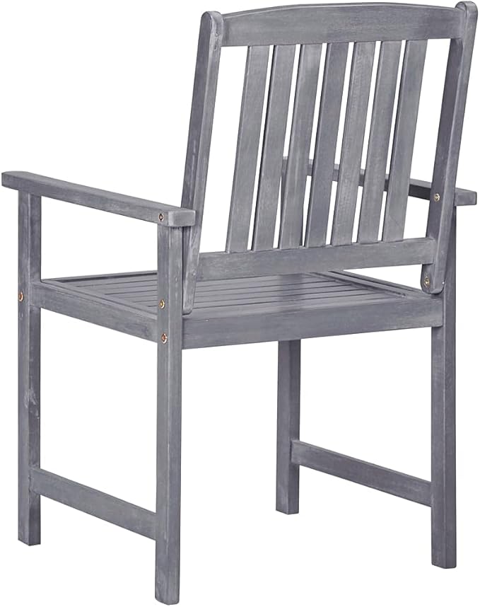 Outdoor Rocking Chairs,Camping Chairs Rocking,Outside Furniture,Balcony Furniture Set,Patio Chairs 4 pcs Solid Acacia Wood Gray
