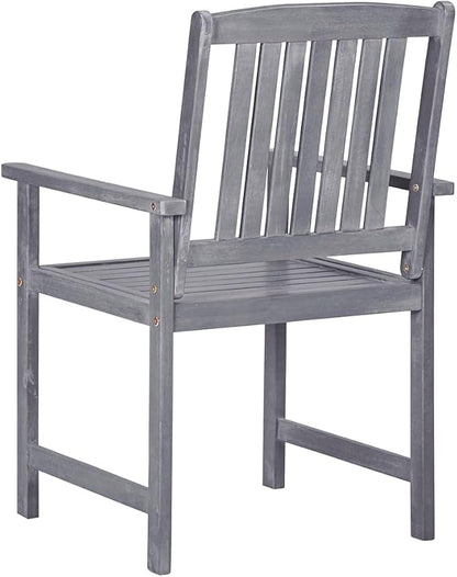 Outdoor Rocking Chairs,Camping Chairs Rocking,Outside Furniture,Balcony Furniture Set,Patio Chairs 4 pcs Solid Acacia Wood Gray