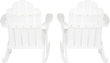 Jayde White Solid Wood Outdoor Adirondack Rocking Chair Set of 2 by Linon - Photo 9