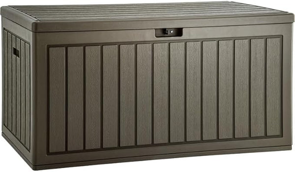 YITAHOME 90 Gallon Large Deck Box, Double-Wall Resin Outdoor Storage Boxes, Deck Storage for Patio Furniture, Cushions - Photo 1