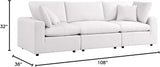 Modway Commix Outdoor Patio Overstuffed Sofa in White - Photo 3