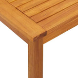 18" Acacia Wood Square Side Table, Natural Oil Finish, Sturdy Post Legs, Easy Assembly, Patio/Garden/Balcony - Photo 9