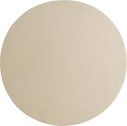 Christopher Knight Home Patsy Modern Lightweight Concrete Coffee Table, Indoor and Outdoor Round Top Accent Table, MGO Sofa End Table with Pedestal Base, No Assembly Needed, 27.5", Beige
