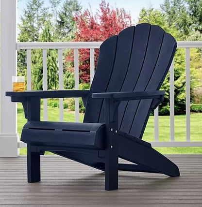 Generic Outdoor Everest Adirondack Chair with Integrated Cupholder (Midnight Blue)