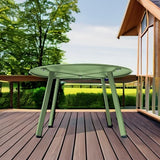 Grand patio Outdoor Round Coffee Table, 28-inch Patio Side Table, Great for Backyard Patio Deck, Sage Green - Photo 6