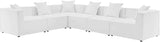 Modway EEI-4385-WHI Saybrook Patio Upholstered 6-Piece Sectional Sofa in White - Photo 3