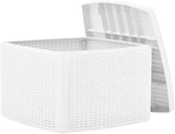 Side Table, Garden Table, Weather Resistant, with Convenient Storage Area for Refreshments, with an Attractive, Flat - Photo 4