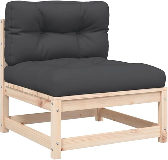 Rustic 2-Seater Garden Sofa Set with Weather-Resistant Cushions and Modular Design for Outdoor Patio Balcony Seating