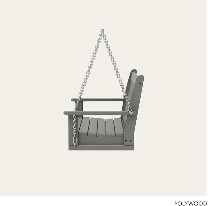 POLYWOOD GNS60GY Vineyard 60" Swing, Slate Grey - Photo 5