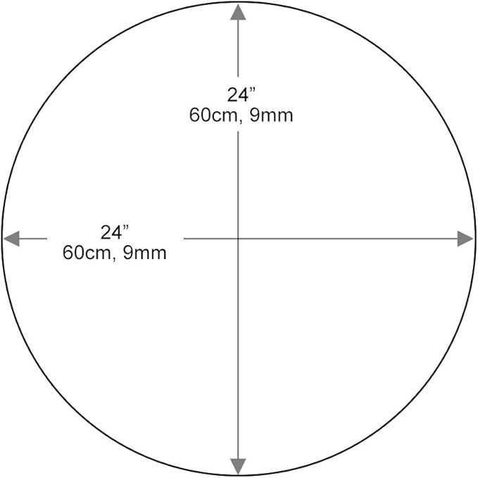 Dulles Glass 24 inch Round Glass Table Top - Tempered - 1/4" Thick Glass Surface, Safe Beveled Edge - Photo 3
