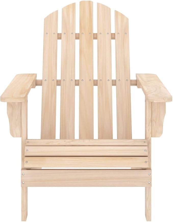 Solid Fir Wood Adirondack Chair Outdoor Patio Furniture Comfortable Lounge Seating for Garden Backyard and Deck - Photo 3