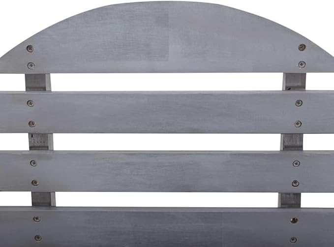 Gray Solid Acacia Wood Adirondack Chair Lightweight Outdoor Furniture Easy to Move for Patio Garden Balcony Relaxation - Photo 6