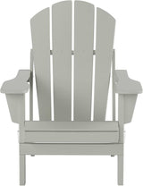 WO Home Furniture Adirondack Chairs Table Set of 3 PCS Outdoor Folding Chairs Coffee Table Weather/UV Resistant for Lawn - Photo 4