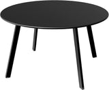 Grand Patio Round Steel Patio Coffee Table, Weather Resistant Outdoor Large Side Table, Black… - Photo 1