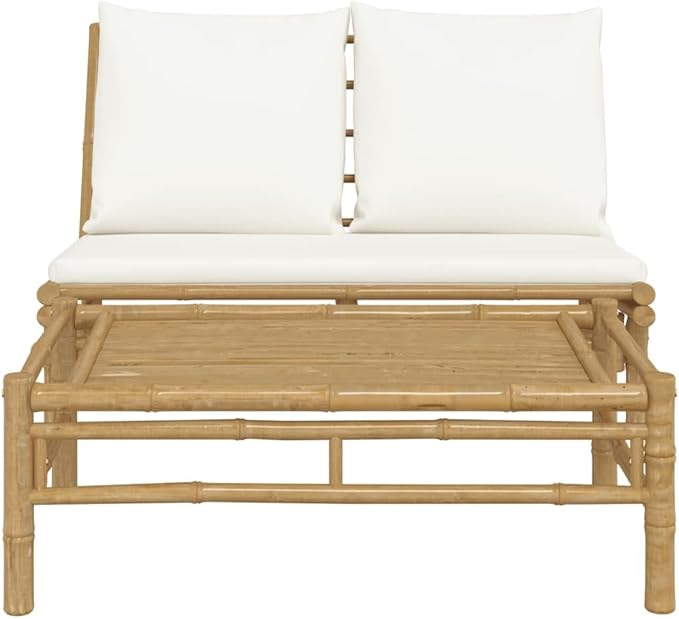 2-Piece Outdoor Lounge Set Cream White - Photo 2