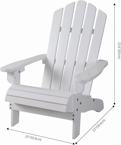 White Small Mini Adirondack Chair 20 L 23 W Painted Solid Wood Little Ones