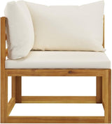 Garden Bench Cream White Outdoor Seating Outdoor Benches for Courtyard Garden - Photo 5