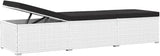 Sun Lounger White PE Rattan Patio Chaise Lounge Patio Sunbed for Pool Outside 76.8 in x 23.6 in x 12.2 - Photo 7