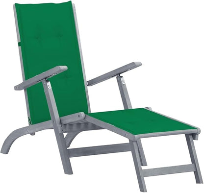 Patio Deck Chair Outdoor Chaise,Outdoor Lounge Chairs Set of 2,Chaise Lounge,Lounge Chairs for Outside,Pool Lounge Chairs,Outdoor Chaise Lounge,with Footrest and Cushion Solid Acacia Wood