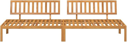 Pallet Sofa Natural Acacia Solid Acacia Wood with Oil Finish Outdoor Furniture Poolside sectional for Balcony Lawn