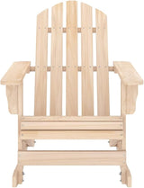 Brown Solid Fir Wood Medium Garden Adirondack Rocking Chair for Patio and Outdoor Relaxation with Weather-Resistant - Photo 3