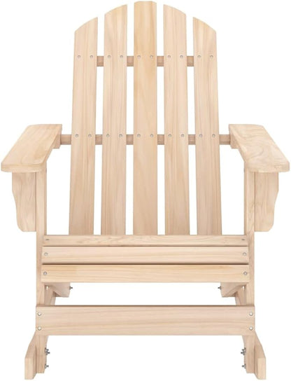 Brown Solid Fir Wood Medium Garden Adirondack Rocking Chair for Patio and Outdoor Relaxation with Weather-Resistant Finish and Easy Assembly