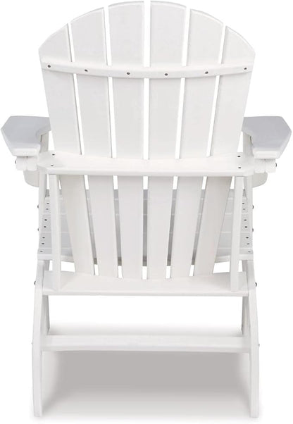Signature Design by Ashley Sundown Treasure Outdoor Patio HDPE Weather Resistant Adirondack Chair, White