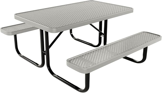 COATEDOUTDOORFURNITURE Heavy-Duty Portable Outdoor Kids Table, Punched Steel Kids Picnic Table - Photo 1