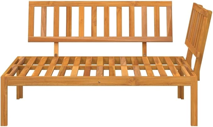 vidaXL Patio Pallet Corner Sofa Bench - Outdoor Garden Furniture - Solid Wood Acacia 52.4"x36.2"x27.2" - Brown