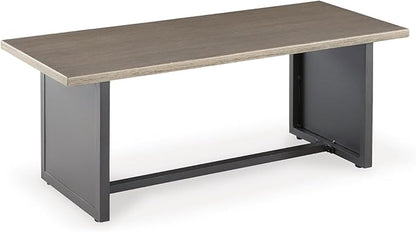 Signature Design by Ashley Bree Zee Contemporary Aluminum Outdoor End Table, Light Brown & Gray