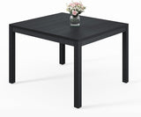 Stoog All-Weather Patio Dining Table for 4, Outdoor HIPS Dining Table with Aluminum Frame, Waterproof Patio Table - Photo 1