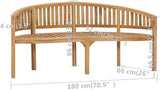 vidaXL Garden Bench Natural Teak Solid Teak Wood Large Durable - Photo 3