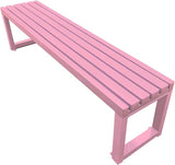 Garden Benches for Outdoors 2-Person Patio Bench Park Seat Metal Bench Backless Seat Weatherproof Chair for Backyard - Photo 1