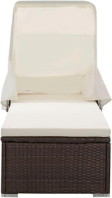 Sun Lounger with Canopy and Cushion - Photo 3