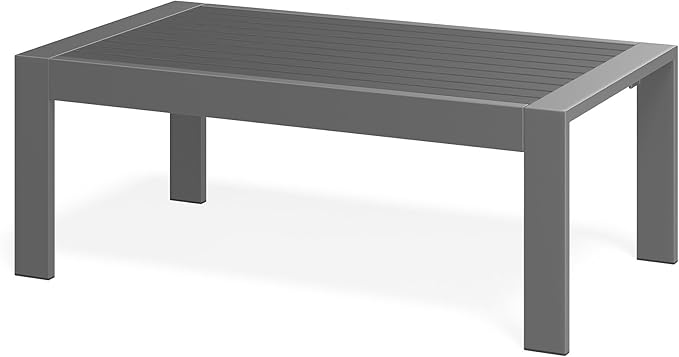 Wisteria Lane Outdoor Furniture Patio Coffee Table, Rectangle Outdoor Coffee Table - Photo 6