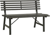Vintage Black Steel Garden Bench for Outdoor Seating - Photo 3