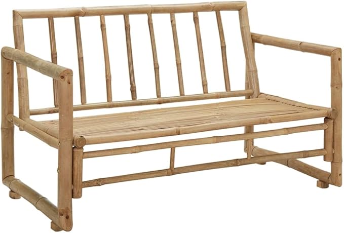 2 Seater Patio Sofa with Cushions, Outdoor Bench, Bench with armrests, Garden Furniture Bench - Photo 6
