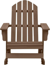 Vintage Garden Rocking Chair Natural Brown Hardwood Pine Medium Outdoor Furniture with Ergonomic Armrests and Backrest - Photo 3