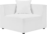 Modway EEI-4385-WHI Saybrook Patio Upholstered 6-Piece Sectional Sofa in White - Photo 5