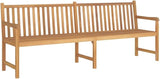 Garden Bench Warm Teak Wood Fine Sanded Teak Hardwood Large Outdoor Seating for Four Adults - Photo 1