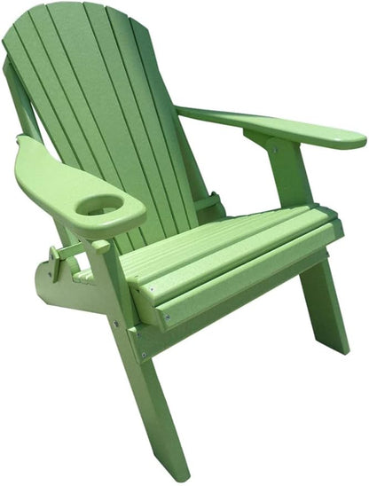 Furniture Barn USA Poly Folding Adirondack Chair, Tropical Lime Green